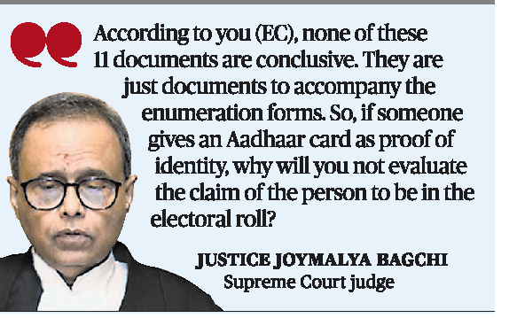 SC Urges EC to Allow Aadhaar, EPIC for Bihar Electoral Roll Revision